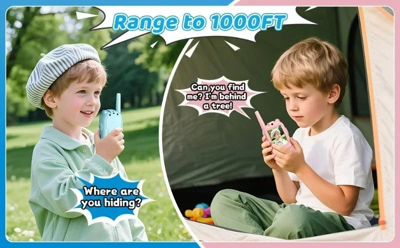 2PCS Kids Video Walkie Talkies HD Video Call Type-C Charging Intercom Toys No SIM Card Indoor Birthday Gift for Boys Girls Age3+