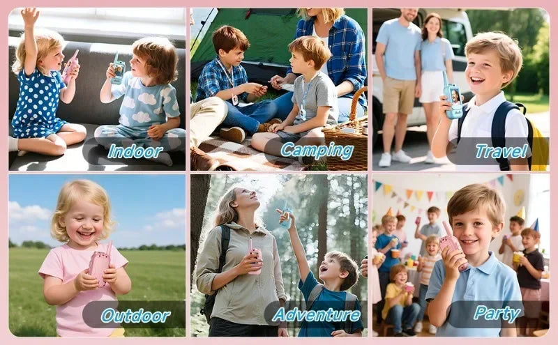 2PCS Kids Video Walkie Talkies HD Video Call Type-C Charging Intercom Toys No SIM Card Indoor Birthday Gift for Boys Girls Age3+